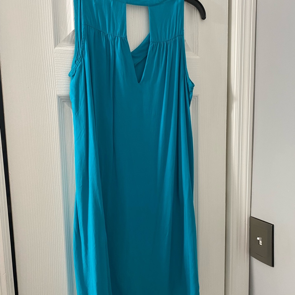Old navy spring summer dress teal aqua color